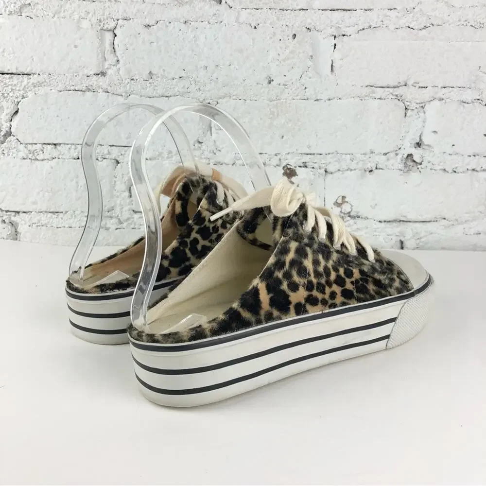 Vintage 90's No Boundaries Faux Fur Platform Slide Sneakers